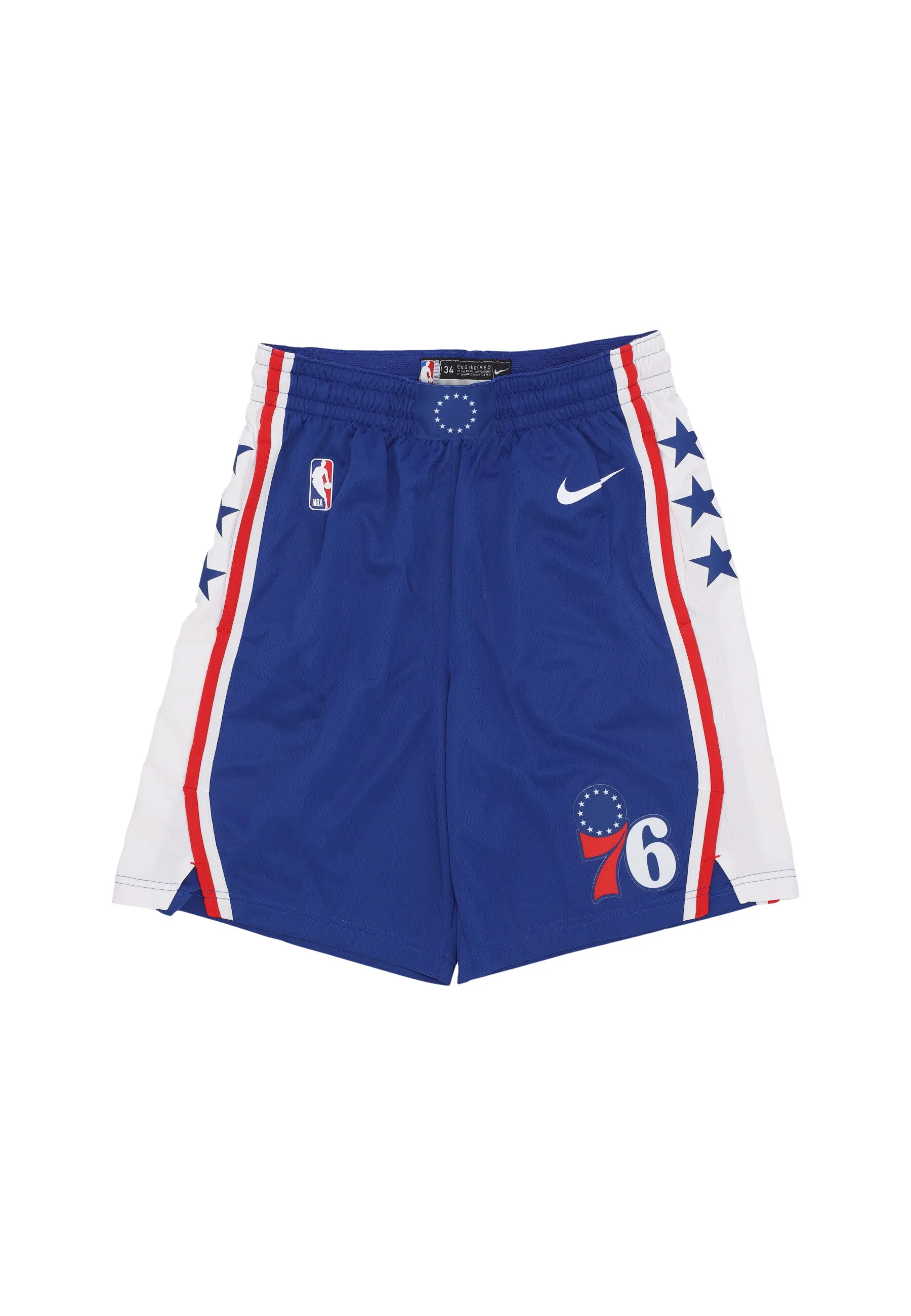 Pantaloncino Basket Uomo Nba Dri-fit Icon 2023 Swingman Short Phi76e Rush Blue/white