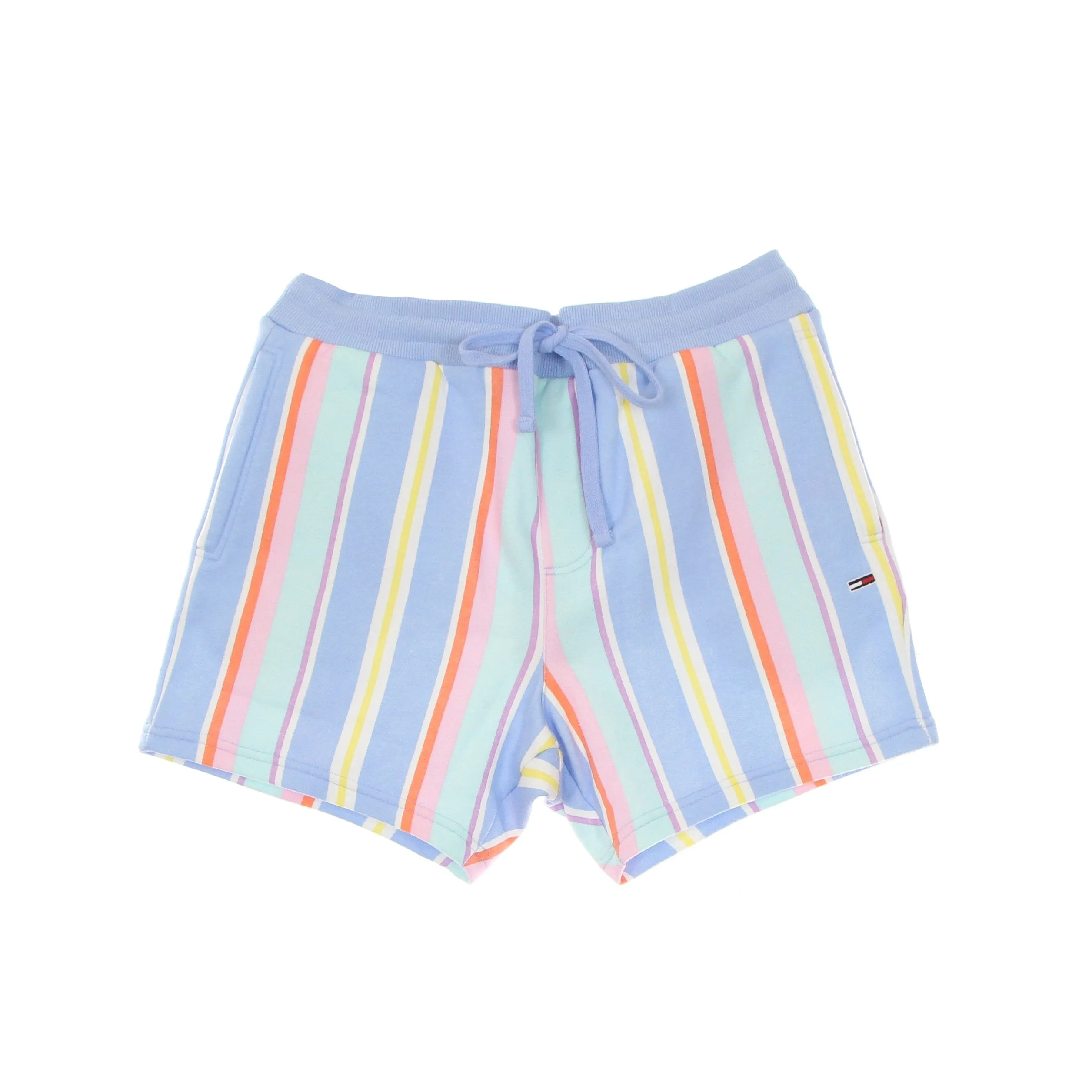 Pantaloncino Uomo Pastel Mixed Vertical Stripe Sweat Shorts Light Powdery Blue/stripe